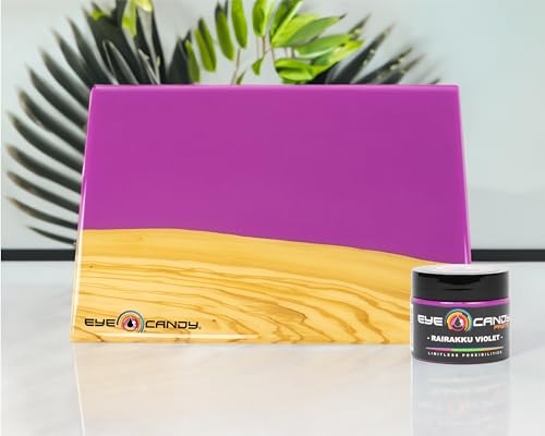 Eye Candy Resin Pigment Paste – Highly Pigmented Epoxy Color, 2 oz, Solid Non-Metallic, Mixable for Custom Shades (Rairakku Violet) - color: Rairakku Violet