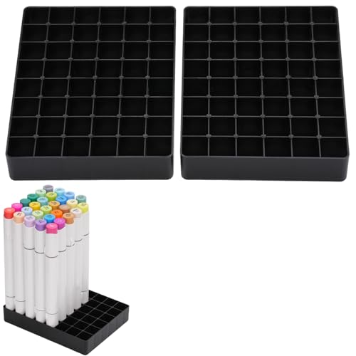 Marker Organizer Insert Compatible with Ohuhu 216 Color Marker Case,36 * 6 Separate Base for Mark Pen(Black),Keeps Markers Neat & Secure - style: 48*2 insert