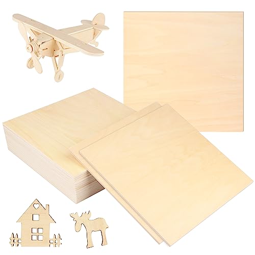 15 PCS 12 Inch Square Basswood Board, Thickness 6 mm, Basswood Sheets, Plywood Sheets for Laser, CNC Cutting, Wood Burning, Drawing Painting, Wood Engraving,GNIEMCKIN - size: 15 PCS 12 Inch Thickness 1/4 Inch