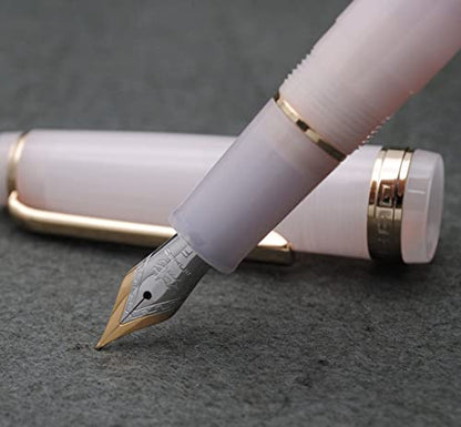 JINHAO 82 Fountain Pen with Gold Clip (F Nib 0.5mm, Transparent Cat Pink) - color: Transparent Cat Pink