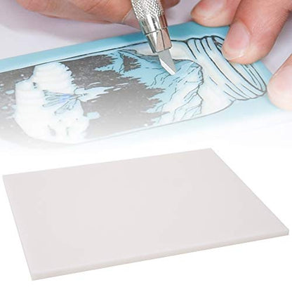 White Craft Foam Block for DIY Rubber Stamping Card Making Scrapbooking Cuttable Lightweight Art Supply - color: White
