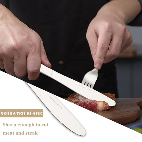 72 PCS Dinner Knifes Set - Windsor Stainless Steel Table Knives 8.7 Inch with Dishwasher Safe Butter Knives,Metal Butter Knofe,Dinner Knife Silverware for Home,Kitchen or Restaurant - size: 72PCS Dinner Kinfe