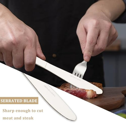 72 PCS Dinner Knifes Set - Windsor Stainless Steel Table Knives 8.7 Inch with Dishwasher Safe Butter Knives,Metal Butter Knofe,Dinner Knife Silverware for Home,Kitchen or Restaurant - size: 72PCS Dinner Kinfe