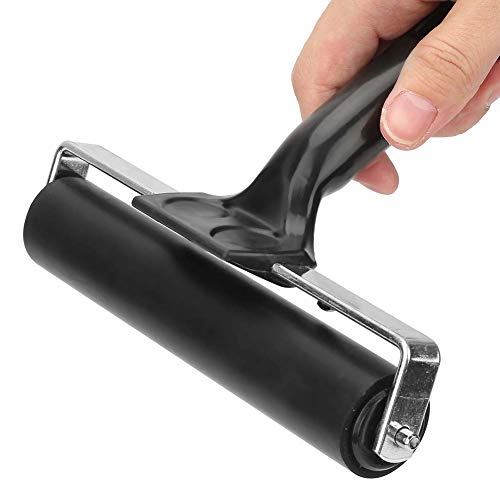 Brayer Rubber Roller, Artist's Ink Roller, Stamping Tool, 15cm Rubber Brush Roller for Printmaking, Engraving, Craft Projects, DIY Art Supplies