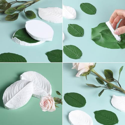 KALAIEN 31Pcs Austin Rose Cutter Set Rose Petals Silicone Fondant Mould Veining Petal Sugar Flower Making Tool - color: Austin Rose Cutter Set(31pcs)