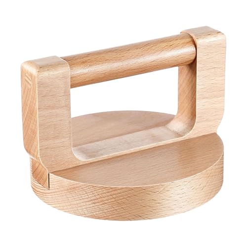 Wood Baren for Printmaking Hand Printing Tool with Handle Easy to Clean Beech Printing Press Tool for Scrapbooking DIY Crafts, Round Handle