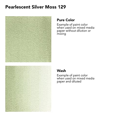 Daler-Rowney FW Pearlescent Acrylic Ink Bottle Silver Moss - Acrylic Drawing Ink for Artists and Students - Permanent Calligraphy Ink - Archival Ink for Illustrating and More