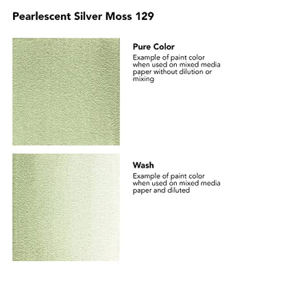 Daler-Rowney FW Pearlescent Acrylic Ink Bottle Silver Moss - Acrylic Drawing Ink for Artists and Students - Permanent Calligraphy Ink - Archival Ink for Illustrating and More