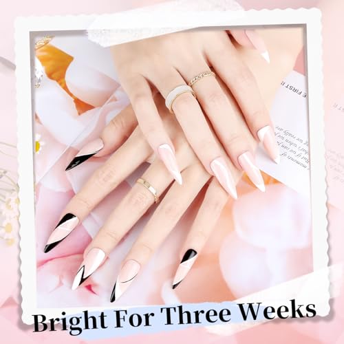 JODSONE Nail Art Gel Liner Set 10 Colors White Red Black White Gel Nail Polish Need U V Lamp Cured with Thin Brush,Gifts for Women - color: 10colors set-2
