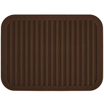 Silica gel Trivets Mat- Multi purpose Silicone Pot Holders, Spoon Rest and Kitchen Table Mat,Tableware Pad Coasters - Insulated, Flexible, Durable, Non Slip Hot Pads and Coasters(9" x 12")，Grey - color: Brown