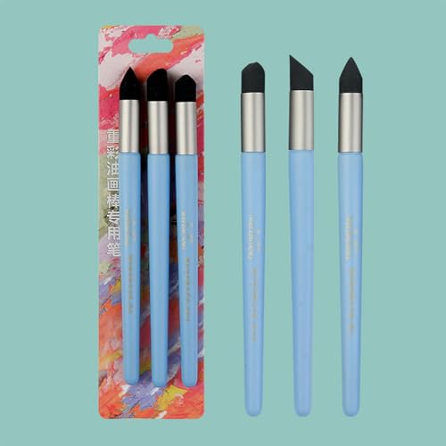 Color Shaper Paints Mixing Tool Paint Shaper Color Painting Blending Tool for Smearing Blending Highlighting Pastel Tools Soft Pastel Silicone Tools Oil Soft - color: Single Bevel Head