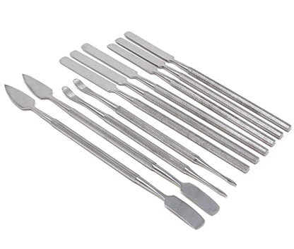 A2ZScilab - Stainless Steel Spatula Wax & Clay Sculpting Tool Carver Set, Carving Pottery Tools - Sculpture Shaper Polymer Modeling Tools for Clay, Pottery, Ceramics Artwork & Holiday Crafts (10PC) - style: 10PC