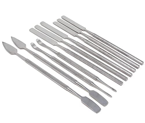 A2ZScilab - Stainless Steel Spatula Wax & Clay Sculpting Tool Carver Set, Carving Pottery Tools - Sculpture Shaper Polymer Modeling Tools for Clay, Pottery, Ceramics Artwork & Holiday Crafts (10PC) - style: 10PC