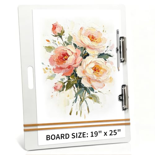 19"x25" Drawing Board with Dry-Erase Surface - Portable Art Board for Painting, Sketch, Classroom, Artist Supplies for Adults, Teens, Outdoor Drafting(Ti White) - color: White, size: 19"*25"
