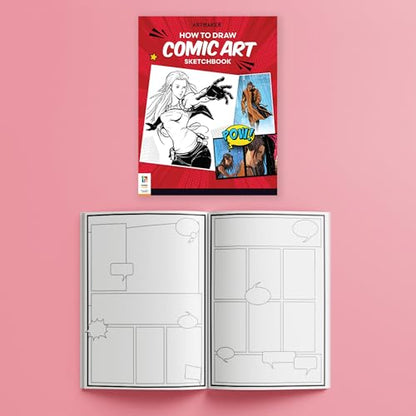 Art Maker: How to Draw - Comic Art - Complete Starter Kit, Studio Set, Instruction Book, Sketchbook, Dual-Tip Markers, Stickers & Drawing Tools, Adult