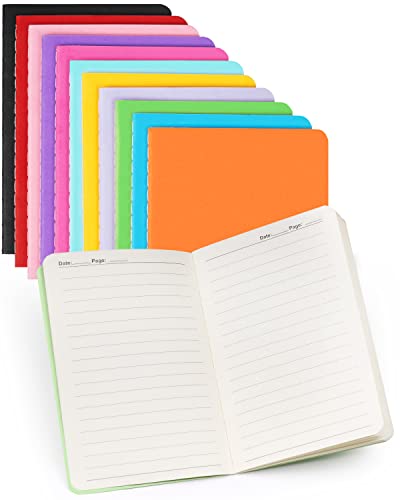 Gwybkq Pocket Notebooks Small Lined 12 Pack Notepads Bulk Little Journal Set Softcover 3.5 x 5.5 Inches or Men Women Kids Traveler Author, 30 Sheets/60 Pages(Colorful Cover) - color: 12 Colors, style: Lined