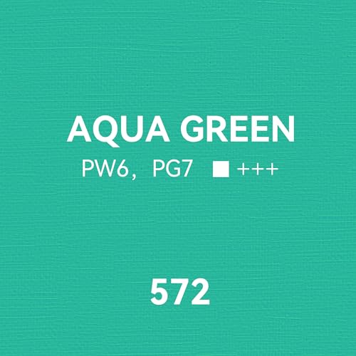 PHOENIX Aqua Green Oil Paint - 40ml / 1.35 Fl oz. Single Tube - Artist Quality Oil Based Paint for Professionals - color: Aqua Green