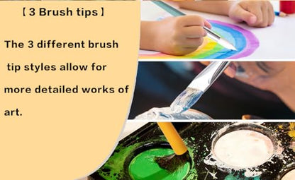 24 Pcs Paintbrush Variety Classpack, Back to School Art Supplies for Kids, Flat & Round Paint Brushes for Toddlers & Classrooms, Easy Grip - size: 24PCS
