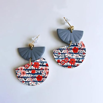 Polymer Clay Transfer Paper, 10 Pcs Blossom Floral Pattern Shape Water Soluble Transfer Sheet for Polymer Clay Earrings Jewelry Making Disposable Stickers DIY Crafts 5.82X3.93 inch - color: Floral