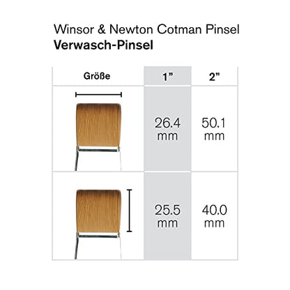 Winsor & Newton Cotman Water Colour Short Handle Synthetic Brush, SH 2" - size: SH #2, style: Wash
