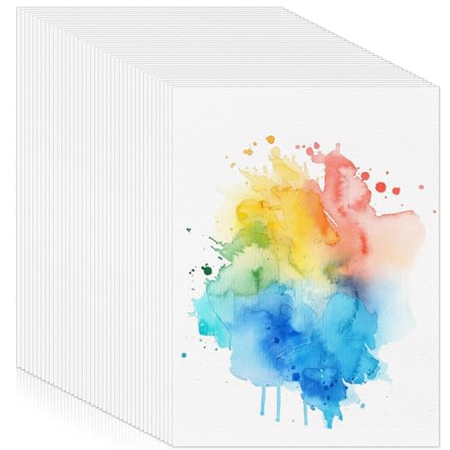 300 Sheets Watercolor Paper 8.5 x 11, 140 lb/300 GSM Cold Press Watercolor Paper Bulk White Water Color Paper for Kids Child Students Adults Artists Beginners Drawing Gift Cards - size: 8.5 x 11 Inch