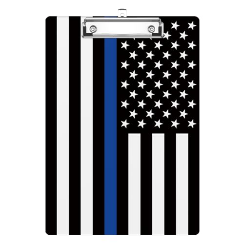 American Flag Clipboard Decorative Clip Board with Metal Clip A4 Standard Size 12.5" X 8.7" for Teacher Students Nurses Office - color: American Flag