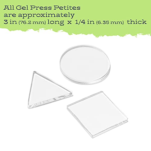 Gel Press Petites Monoprinting Plates 3 piece - Circle Triangle Square - for Printmaking, Scrapbooking, Paper Crafts, Home Decor and More - 10812-CIR - size: Circle, Triangle, Square