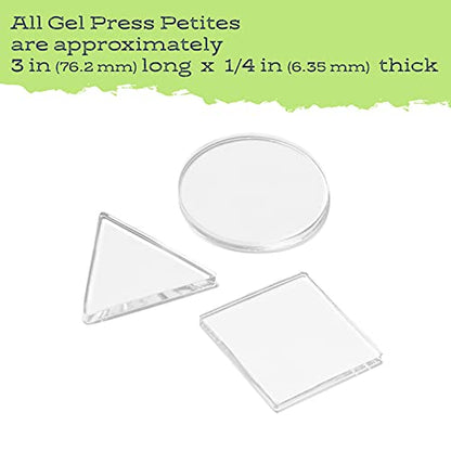 Gel Press Petites Monoprinting Plates 3 piece - Circle Triangle Square - for Printmaking, Scrapbooking, Paper Crafts, Home Decor and More - 10812-CIR - size: Circle, Triangle, Square