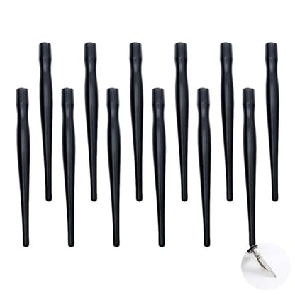 Tofficu Comic Dip Pen Holder Dip Pen Nib Holder for Manga Drawing and Calligraphy Easy Replacement Penholder for Thin Line Art Writing Supplies 5.11 in - color: Blackx2pcs