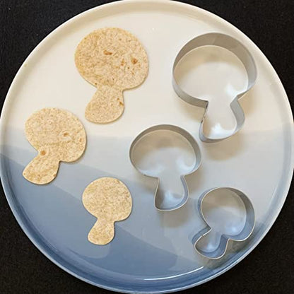 Mushroom Cookie Cutter Set-Size 3.3" 2.7" 2.2" -3-Pieces-Cookie Cutters Fondant Biscui Cutters