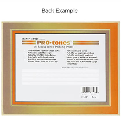 Paramount Pro-Tones All-Media Toned Canvas Panels 3-Pack - Triple-Primed 100% Cotton Canvas, Non-Reflective Colors - Seafoam 12x16 - color: Seafoam, size: 12x16"