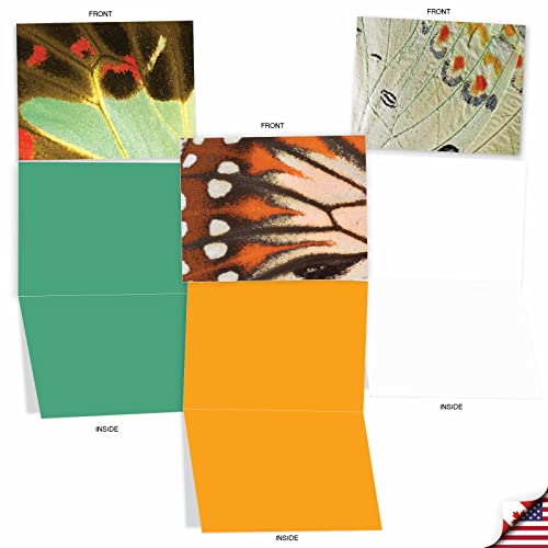 The Best Card Company - 10 Assorted Blank Notecards Boxed Set 4 x 5.12 Inch with Envelopes (10 Designs, 1 Each) Boxed Assorted Kid Cards of Pets - WING IT M3108 - style: Wing It
