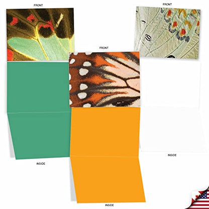The Best Card Company - 10 Assorted Blank Notecards Boxed Set 4 x 5.12 Inch with Envelopes (10 Designs, 1 Each) Boxed Assorted Kid Cards of Pets - WING IT M3108 - style: Wing It