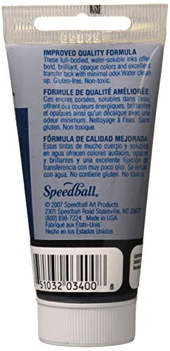 SPEEDBALL ART PRODUCTS 003400 Block Print Ink 37Cc, Black - color: Black