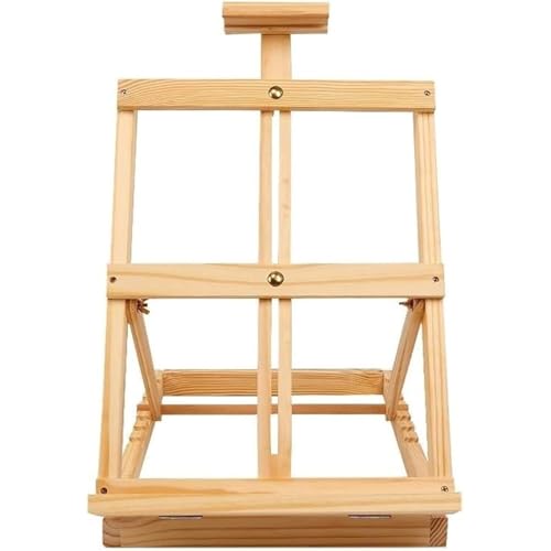 Adjustable Tabletop Easel, Heavy Duty H-Frame Studio Easel for Artists, Beechwood Painting & Drawing Art Supplies with 6 Height Settings