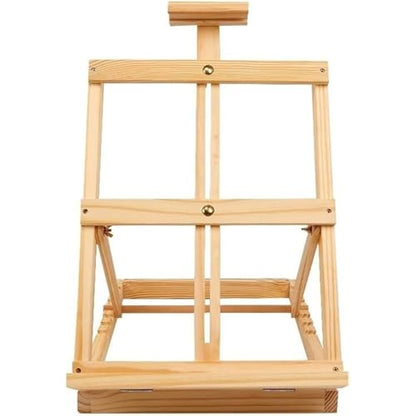 Adjustable Tabletop Easel, Heavy Duty H-Frame Studio Easel for Artists, Beechwood Painting & Drawing Art Supplies with 6 Height Settings