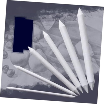 OKUMEYR 15pcs Sketch Blending Stumps and Tortillions Set with Sandpaper Pencil Sharpener Pointer Art Drawing Tools for Artists Students Beginners Softening Lines and Creating Shadows Light