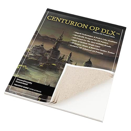 Centurion Deluxe Oil Primed Linen Pad 11"x14" - 6 Pack 10 Sheets Per Pad - 60 Pages Total - 11 oz. No Bleed Pages, Lightweight, Easy to Travel Canvas Pad for Plein Air Painting
