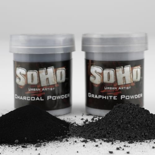 Soho Urban Artist Graphite and Charcoal Powder (15 Gram) – Soft Shading & Highly Pigmented Graphite Powder