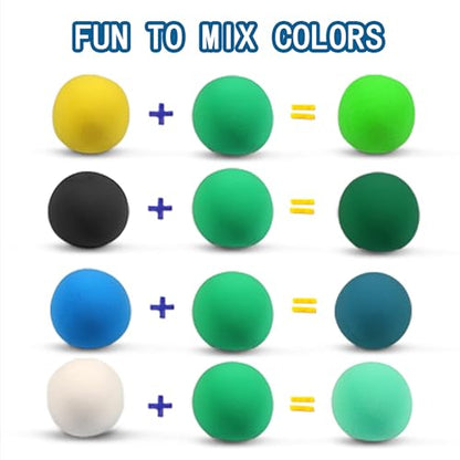 ifergoo Green Air Dry Clay, DIY Creative Modeling Clay for Kids, Super Light Magic Foam Clay for Kids Age 3-12, Soft, No-Sticky & Non-Toxic, Molding Clay for School Art & Craft Project(100g/3.5oz) - color: Green/100g