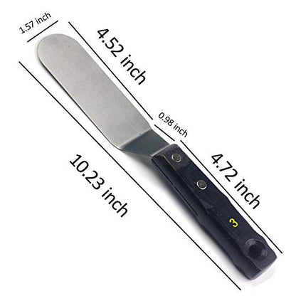 Large Painting Knife 5pcs by AebDerp Acrylic Paint Knife with Stainless Steel Palette Knives for Artist Painting Supply