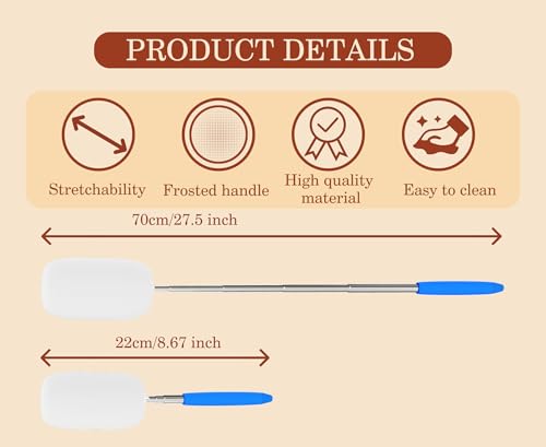 Telescoping Sponge Stick for Pottery, 27 Inches Long Pottery Sponges, Pottery Tool for Removing Excess Water from Tall and Narrow Pottery, 3 Pack