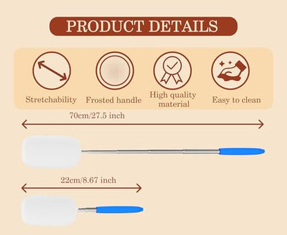 Telescoping Sponge Stick for Pottery, 27 Inches Long Pottery Sponges, Pottery Tool for Removing Excess Water from Tall and Narrow Pottery, 3 Pack