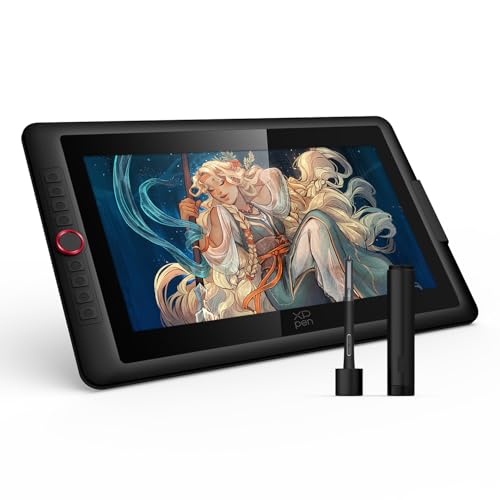 XPPen 16K Artist 15.6 Pro V2 Drawing Tablet with Screen | Full-Laminated Anti-Glare Glass, Adjustable Stand, 8 Shortcut Keys, for PC/Mac/Linux/Android - size: 15.6 inch