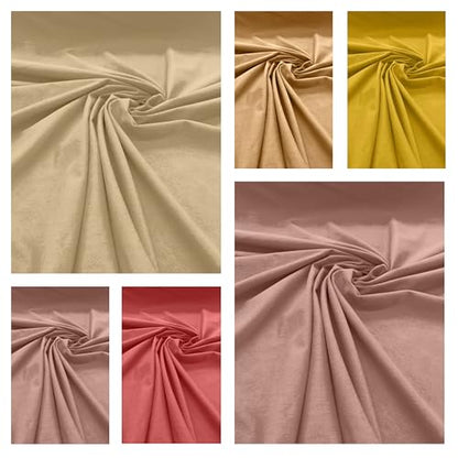 Cotton Spandex Jersey Fabric - 4 Way Stretch - 60" Width Sold by The Yard - Ideal for T-Shirts, Dresses, Athleticwear Apparel (Cream, 10 Yards) - color: Cream, size: 10 Yards