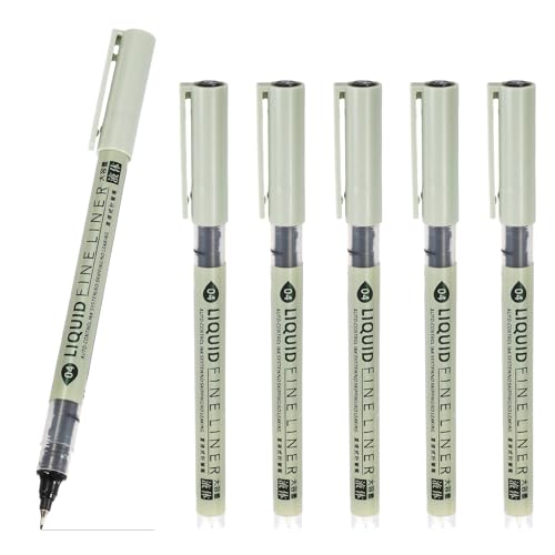 PATIKIL Fineliner Pens, 6 Pcs Black 04 0.4mm Fineliner Marker Waterproof Ink Archival Drawing Pens Watercolor Art Supplies Set for Sketching Journaling Scrapbooking Artist Illustration - size: 04 0.4mm