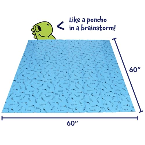 READY 2 LEARN Messy Mat | Protect Tables and Floors While Crafting | Washable High Chair Mat | Waterproof | Reusable and Lightweight | 60”L x 60”W