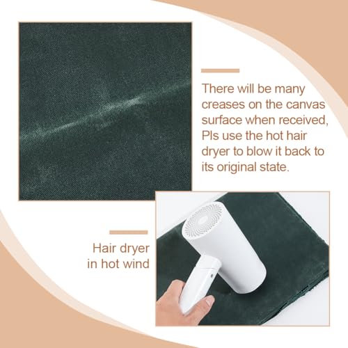 MAYJOYDIY 2 Yards Dark Green Cotton Waxed Canvas Fabric 55.9~58.3inch Wide Waxed Oilskin Cloth Waterproof Canvas Fabric by The Yard for Seat Cover Canopy Tent Bag Crafts DIY - color: Dark Olive Green