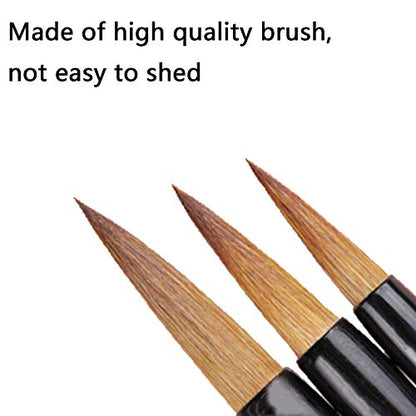 Befiy Chinese Calligraphy Brush, Writing Drawing Watercolor Ink Brushes Hubi Painting Kanji Sumi Wolf Bamboo Brushes Set for Professional Beginner (Green) - color: Green