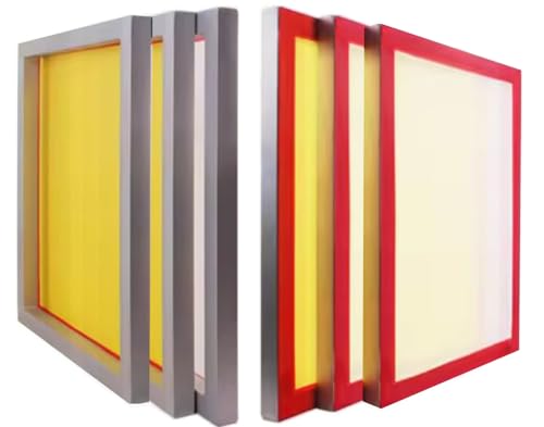 Generic Aluminum Silk Screen Printing Frames 2 Pcs 19 5/8"" x 23 5/8"" (50cm x 60cm) Stretched with High Tension 230 Yellow Polyester Mesh Frame Size Similar to 20” x 24” Made in Canada